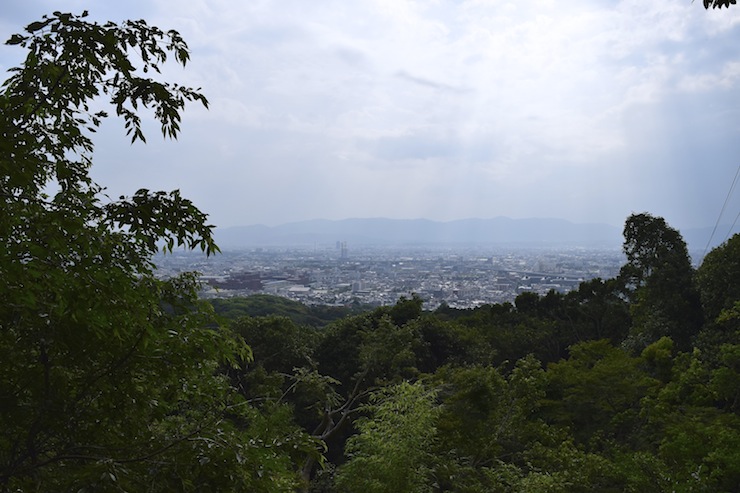 From the top of mountain, you can enjoy the view of Kyoto city.