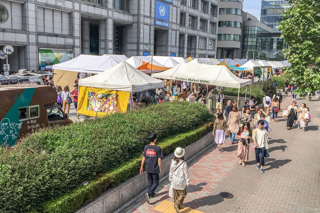 Tokyo food markets Tokyo Farmer's market omotesando