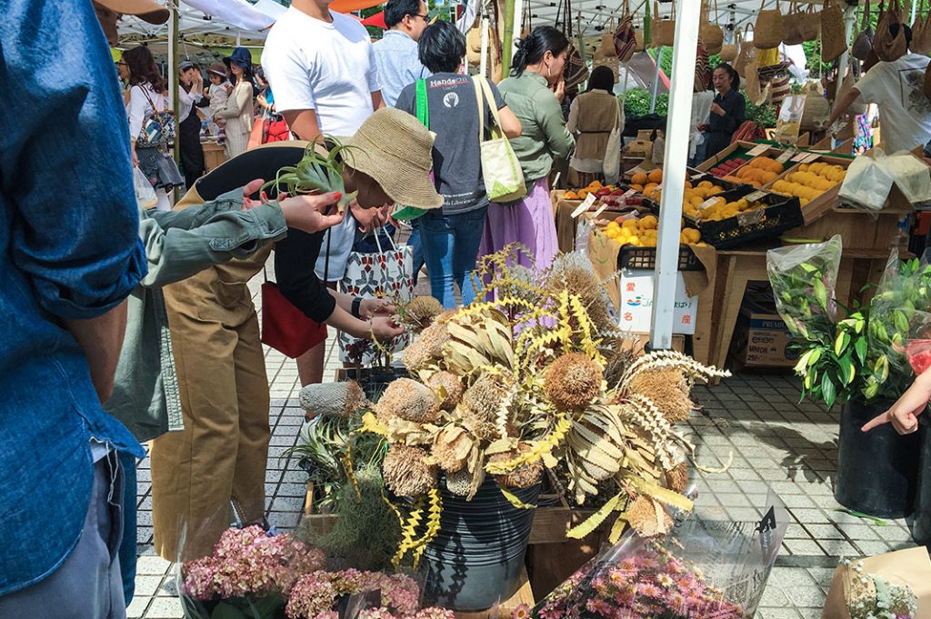 A short walk from Omotesando station is Tokyo Farmer's Market