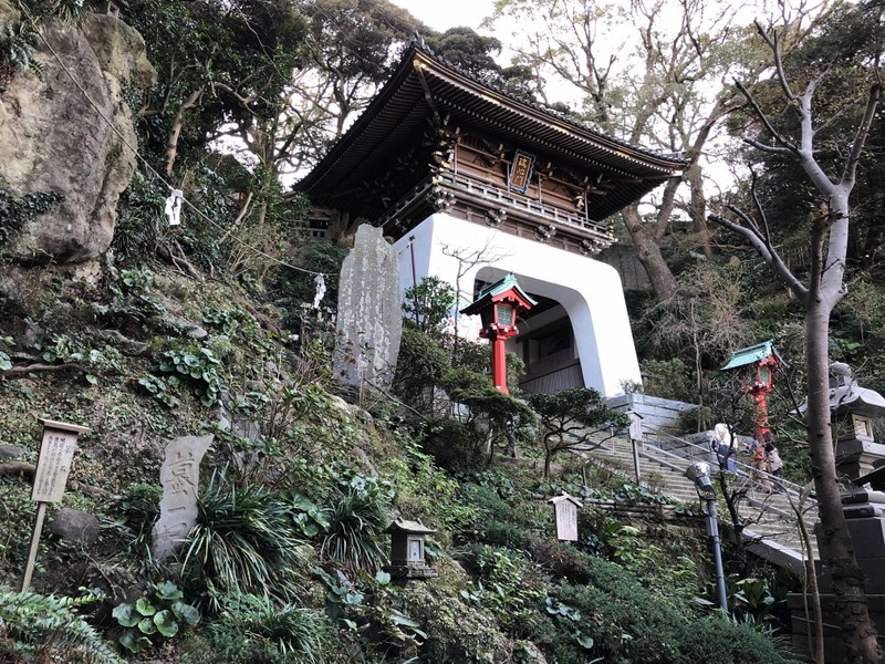 Follow the stairs to the outer shrine.
