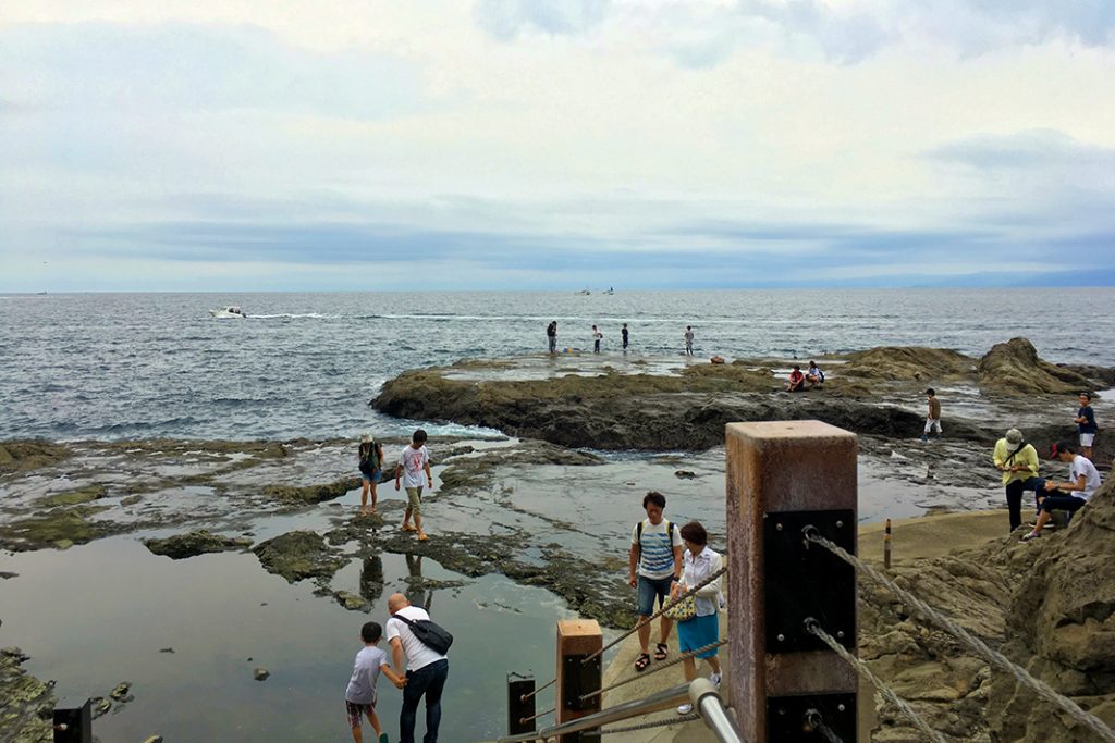 Our guide recommends Chigogafuchi Plateau for fishing, sun bathing, and tide pools.