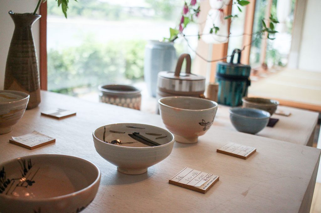 Green tea cups in Uji, Kyoto