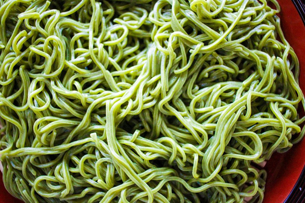 Uji Green Tea Soba Aiso Cha Soba Zaru Soba Matcha Kyoto