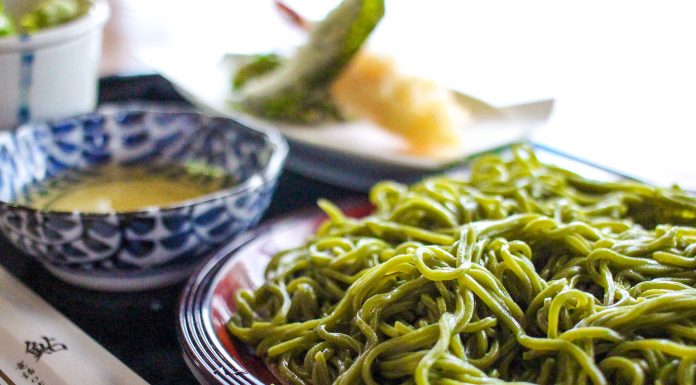 Cool Down With Green Tea Soba, Perched Over A Flowing River