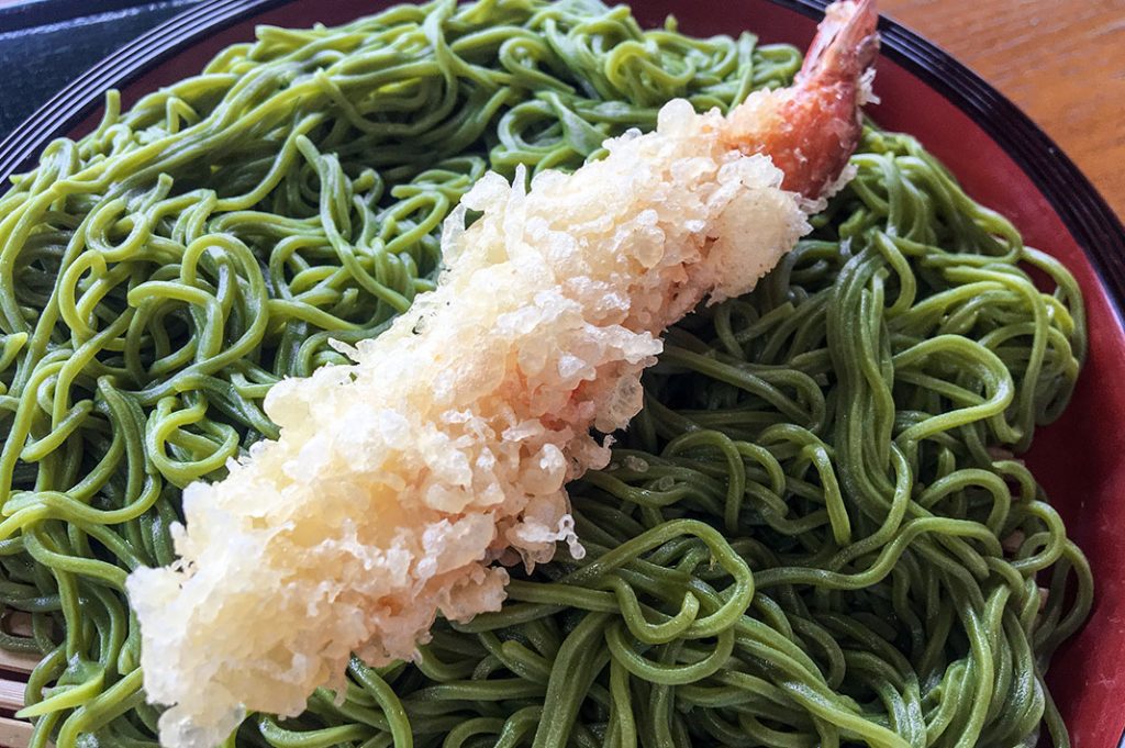 Uji Green Tea Soba with tempura