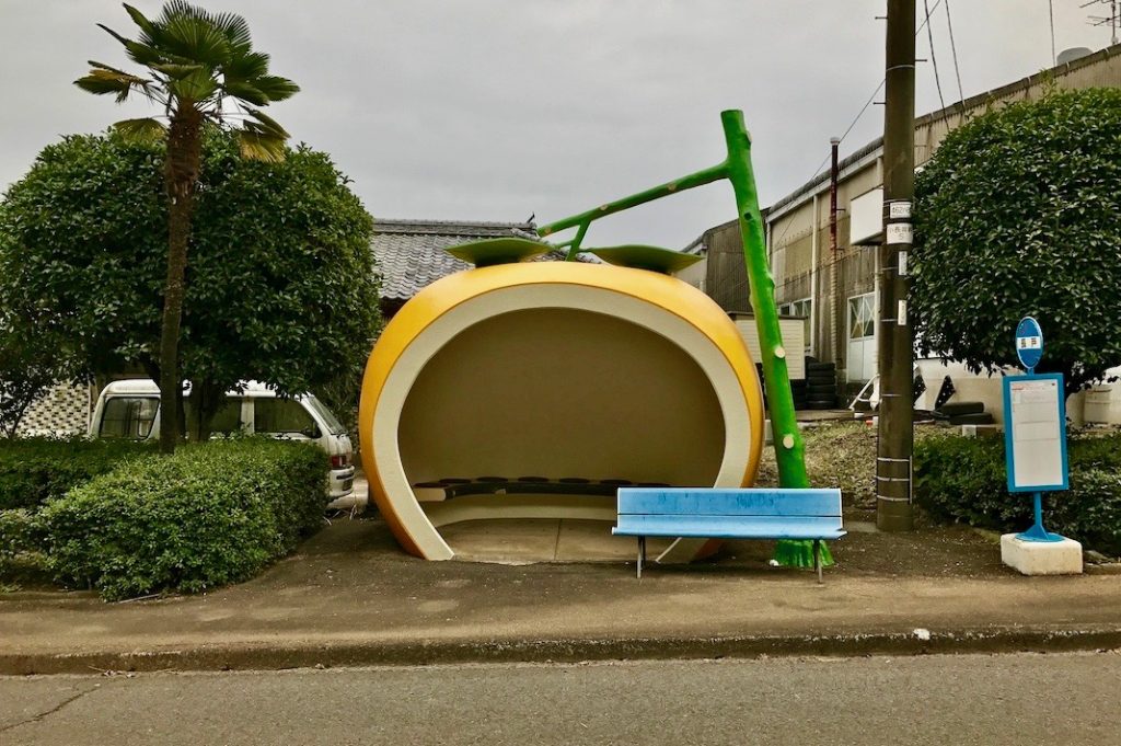 One of our favourite Japan-only structures, though, are the fruit-shaped bus stops in Konagai, Nagasaki Prefecture. 