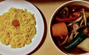 Soup Curry Ganesha—A Salaryman Favorite in Shinbashi Chicken vegetable soup curry at Ganesha