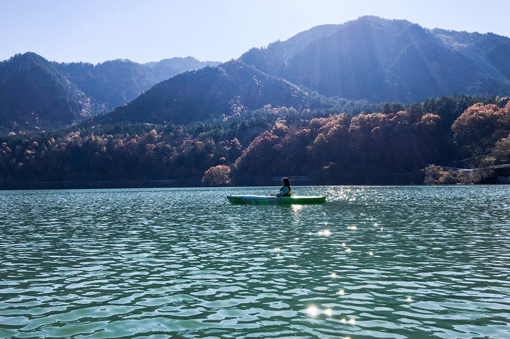 kayaking in japan, Canoeing in japan, japan kayak, ontake lake, lake ontake, otaki village 