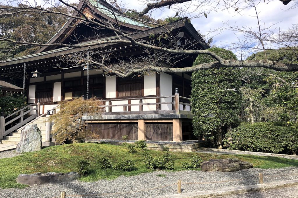 One of Hokokuji Temple's buildings. These are before the bamboo grove. 