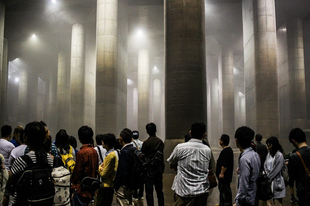 Ryu Q kan, g cans tour, Metropolitan Area Outer Underground Discharge Channel Tokyo Sewer Tour Urban exploration