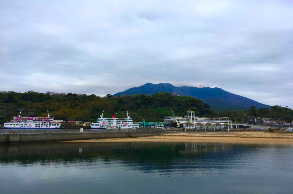 Backpacking through Japan took us to Sakurajima, which continuously erupted during our visit.