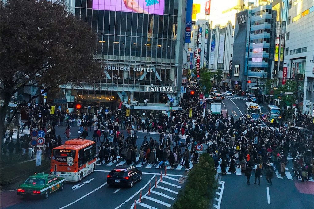 The Shibuya Scramble crosswalk is one of the most iconic spots in the city. 