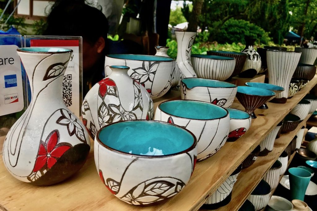 Gorgeous ceramics at the market