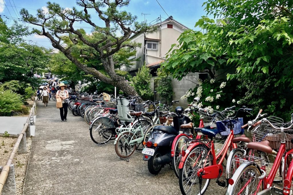 Bicycle parking at Chionji Temple