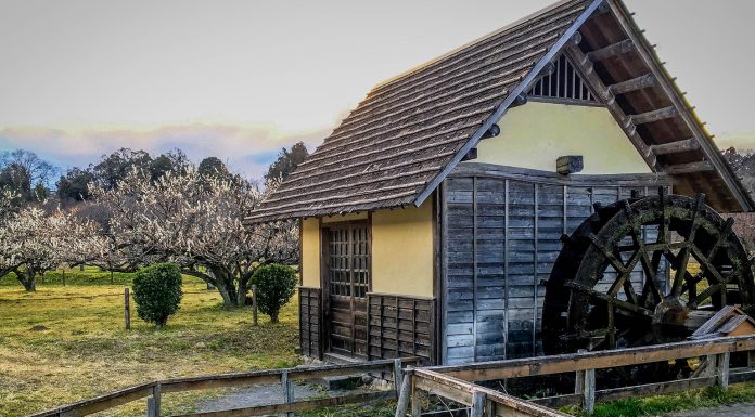 Visiting Hidaka (Japan’s Secret Korea) and Hiking the Mt. Hiwada, Mt. Takasashi, and Mt. Monomi Trail This tranquil waterwheel is in Hidaka's Kinchaku field. The red spider lily festival is held in the area.