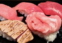 Hinatomaru: A Sushi Bar Making A Case for Tuna Head Sushi 5-piece tuna set at HInatomaru