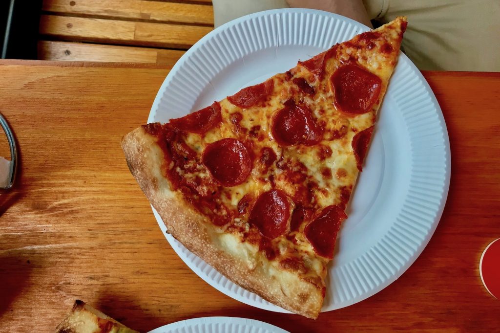 Pepperoni slice at Pizza Slice