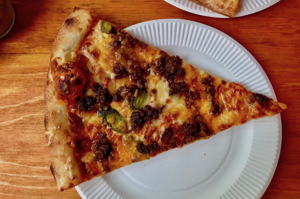 Italian meatball and Jalapeno slice