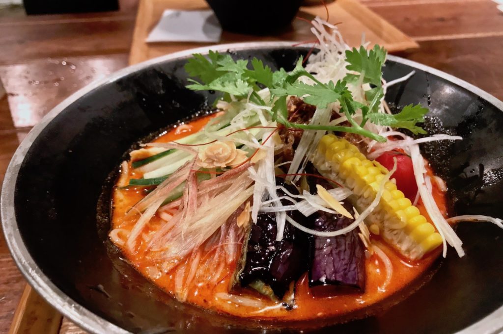 Hiyashi tantanmen at Sanpotei Tokyo Lab