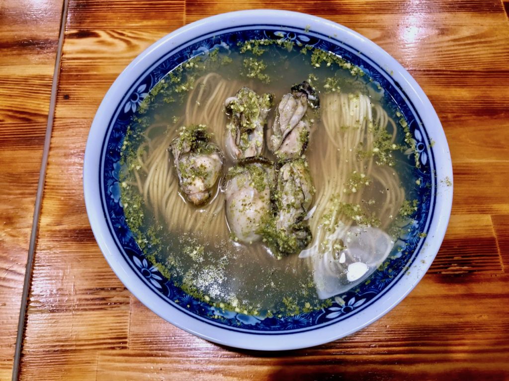 Oyster-sansho soba (Ramen)