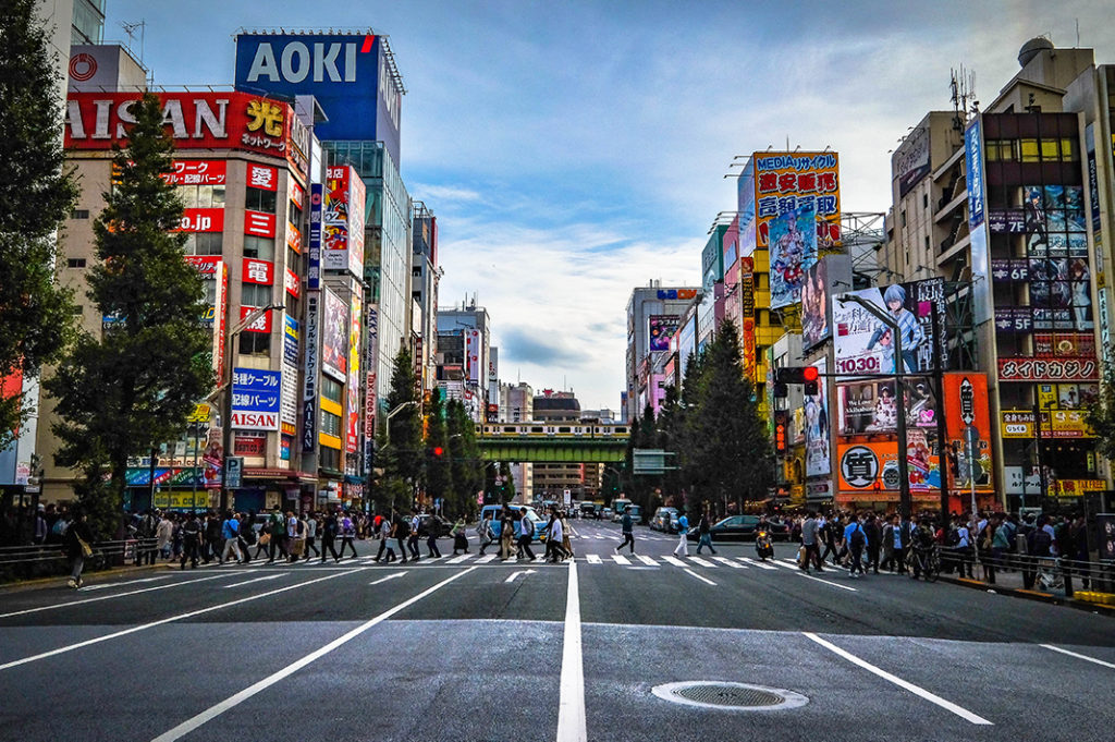 After World War II, Akihabara was home to one of many post-war black markets, increasing the flow of shoppers.