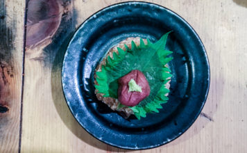 Prime Chicken and Flaming Charcoal at Ganchan Roppongi