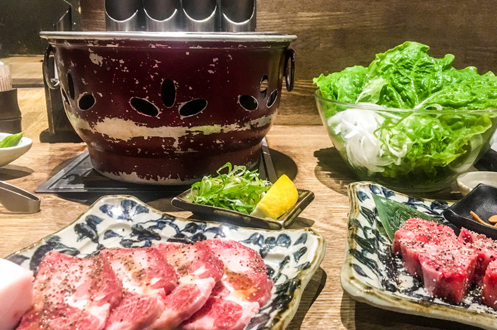 Pontocho yakiniku joint Hiro Beef serves up juicy wagyu cuts over charcoal. 