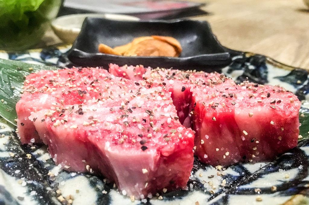 Pontocho yakiniku joint Hiro Beef serves up juicy wagyu cuts over charcoal. 