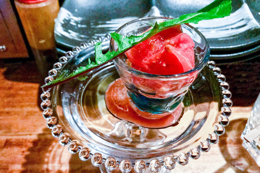 Tomatoes in plum marinade