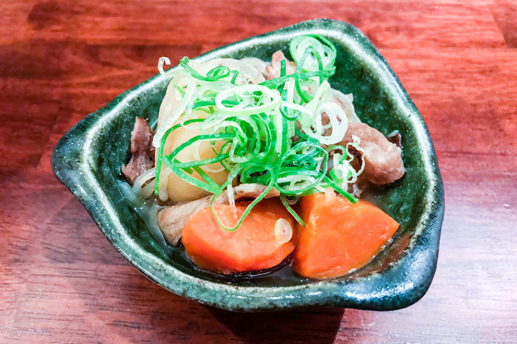 A small bowl of nikujaga stew