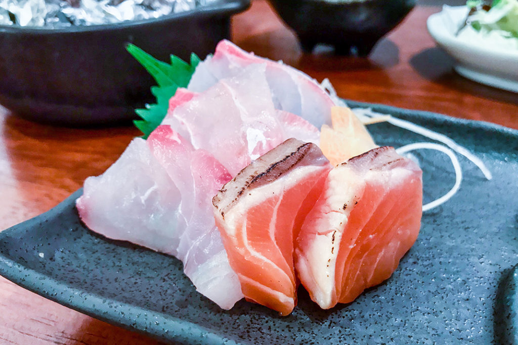 Mixed sashimi, classic izakaya fare