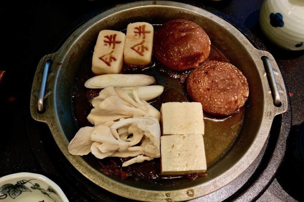 Cooking sukiyaki