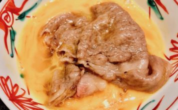 Gloriously Decadent Sukiyaki at Ningyocho Imahan Beef in raw egg