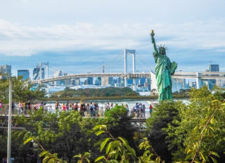 Crossing the Rainbow Bridge and Diving Into an Odaiba Tour Rainbow Bridge in Odaiba