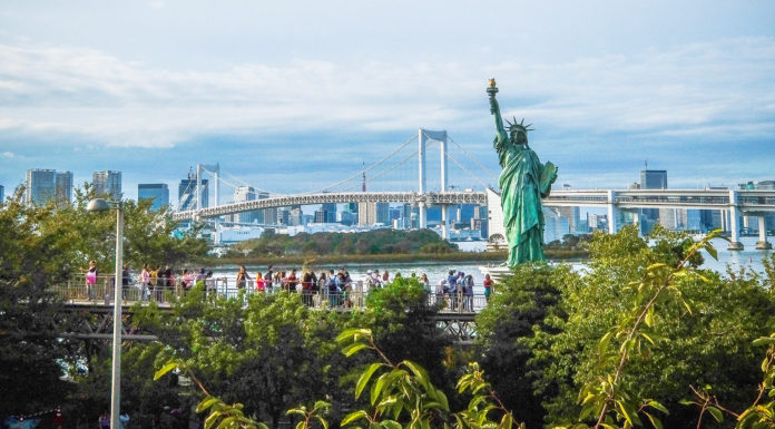 Crossing the Rainbow Bridge and Diving Into an Odaiba Tour Rainbow Bridge in Odaiba