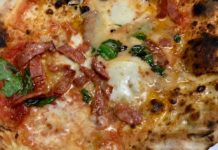 Stupendous Wood-Fired Pizza at da ISA in Nakameguro Close-up of da ISA pizza