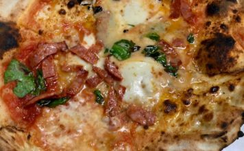 Stupendous Wood-Fired Pizza at da ISA in Nakameguro Close-up of da ISA pizza