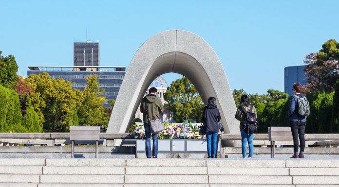 Paying Respects at the Hiroshima Peace Memorial Park