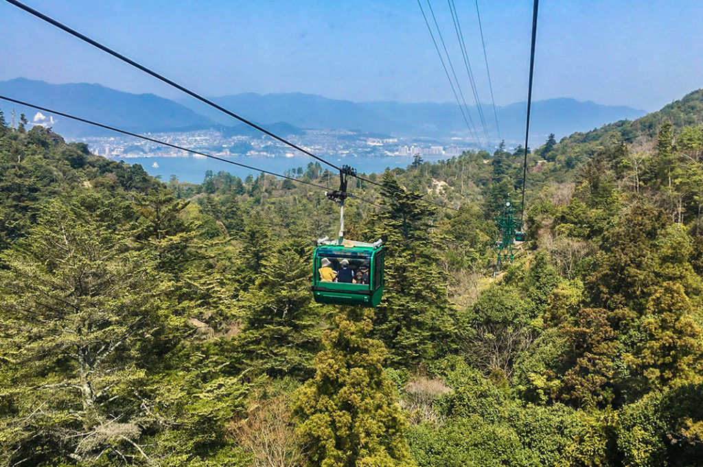 The Miyajima Ropeway is not for those afraid of heights.