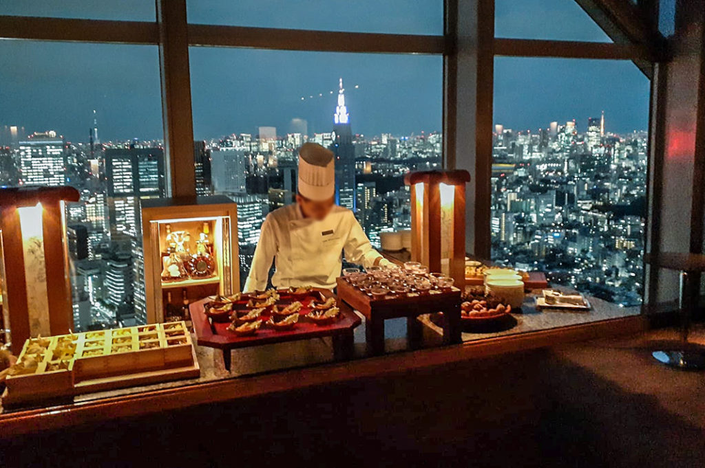 Canapé Station at the Peak Bar and Lounge at the Park Hyatt Hotel