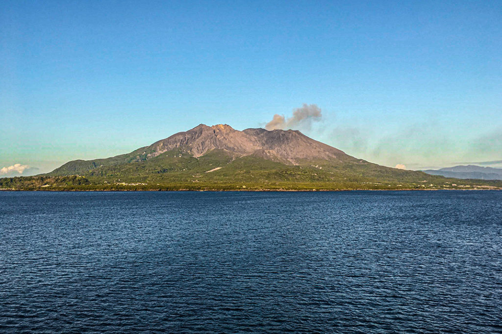 As you return to Kagoshima, see if you can spot any minor eruptions