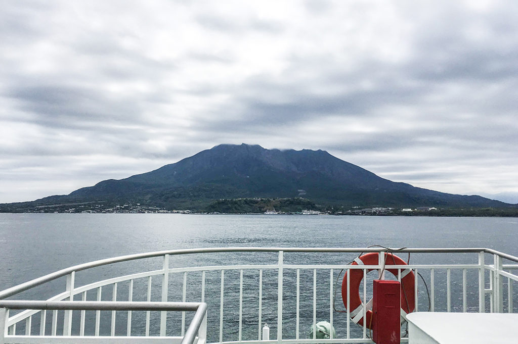 The volcano is just 4 km from Kagoshima City