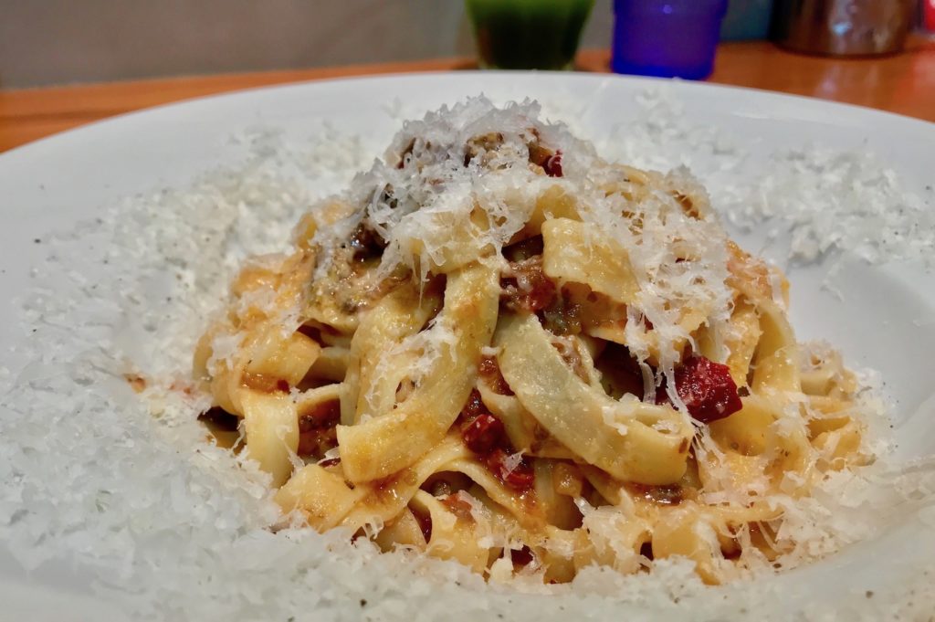 house-made tagliatelle pasta in yoyogi