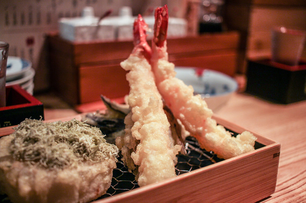 Kikuya standing restaurant in Ebisu serve up delicious tempura