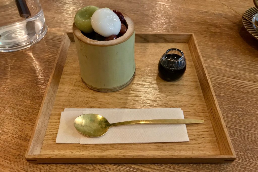 Vegan dessert––Japanese shiratama mochi