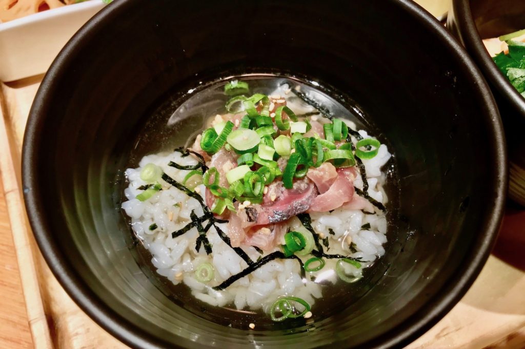 Sea bream tea rice