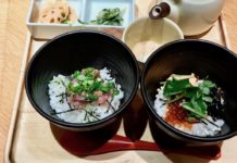 Dashi Chazuke En: Comfort Food Before A Flight at Narita Half and half ochazuke