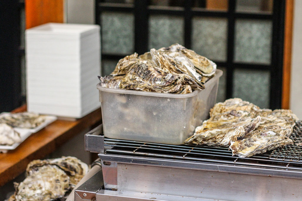 Miyajima foods: oysters