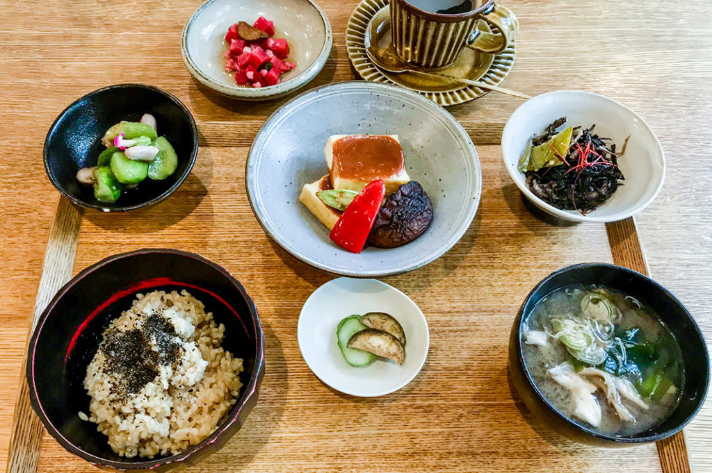 The seasonal lunch set at Brown Rice Canteen