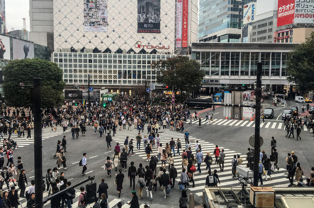 View of the Shibuya Crossing from Starbucks